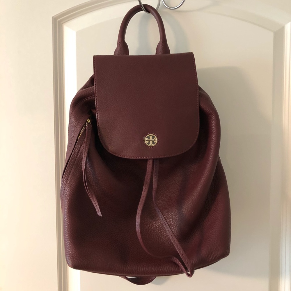 Tory Burch backpack - burgundy leather like new